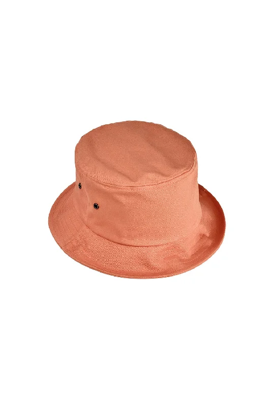 Bucket hats top pick-Wool hats for pet varieties-Big Accessories Mens Metal Eyelet Bucket Hat - Mango Orange