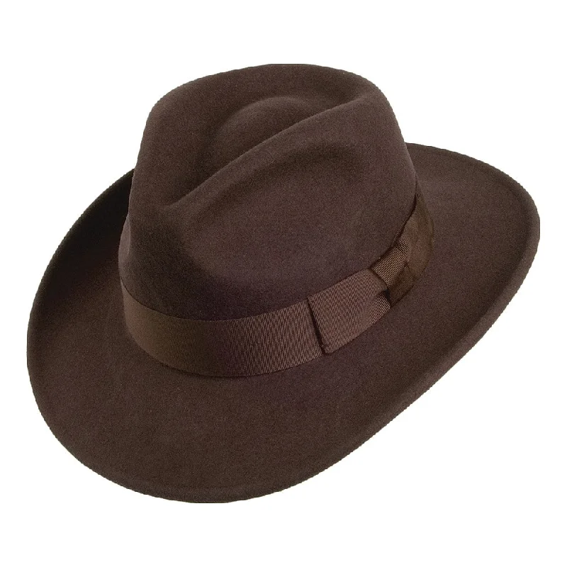 Beanies & headbands for relaxed fits-Ford Fedora Hat - Brown