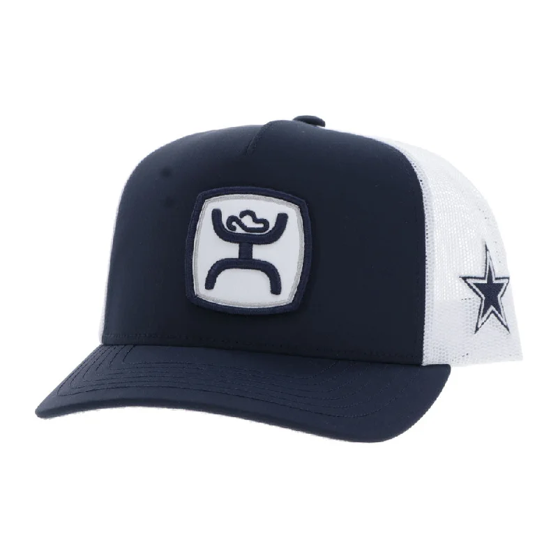 Beanies & headbands for rain resistance-"Dallas Cowboys" Hat Navy/White w/Hooey Patch