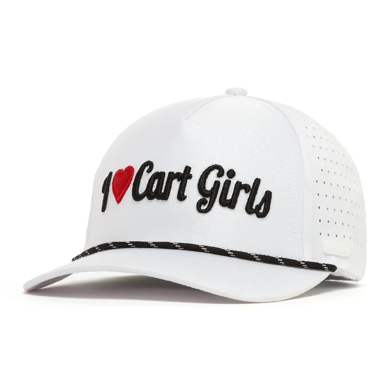 Beanies & headbands for custom looks-I Heart Cart Girls - Performance Golf Rope Hat - Snapback