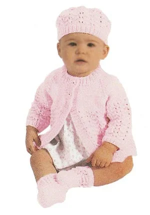 Beanies & headbands for cute adds-Buttery Soft Baby Set Pattern (Knit)