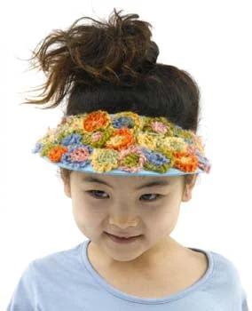 Beanies & headbands for rain guards-Taffy Spiral Visor Pattern (Crafts)