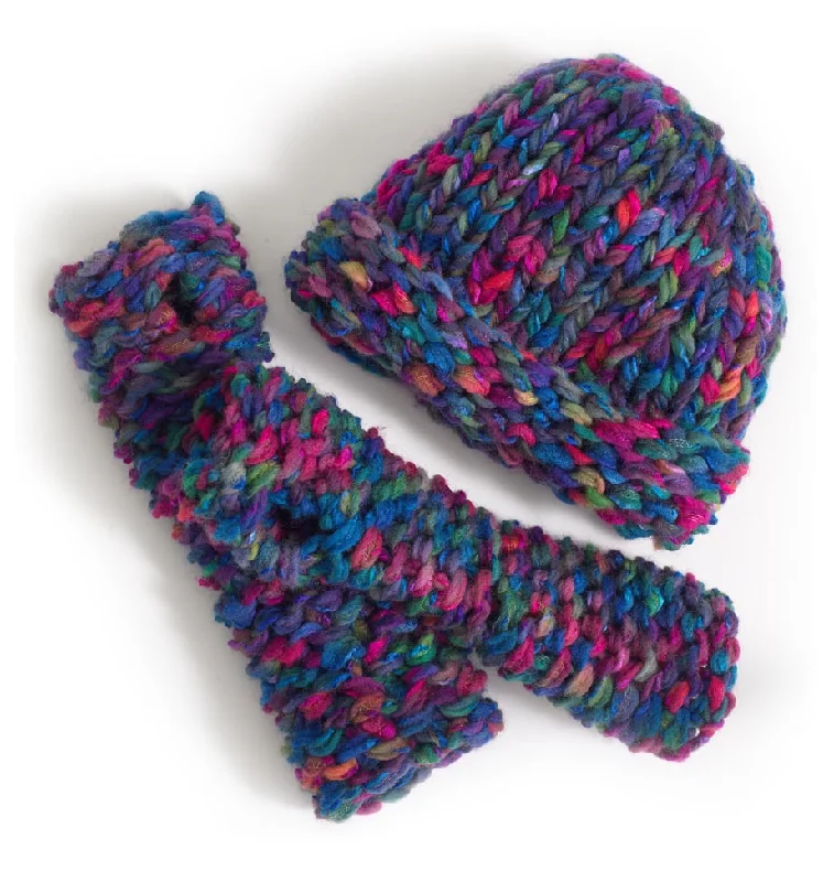 Beanies & headbands for family fun-Hat and Wristlets (Knit)