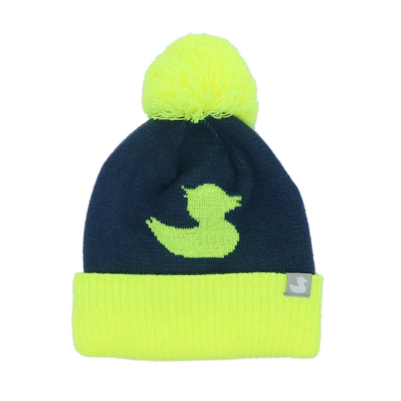 Beanies & headbands for mountain biking-2024 YOUTH Sconset: Nantucket Winter Hat (Neon Yellow)