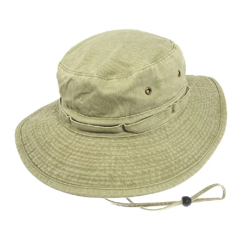 Beanies & headbands for slim bands-Packable Cotton Boonie Hat - Khaki