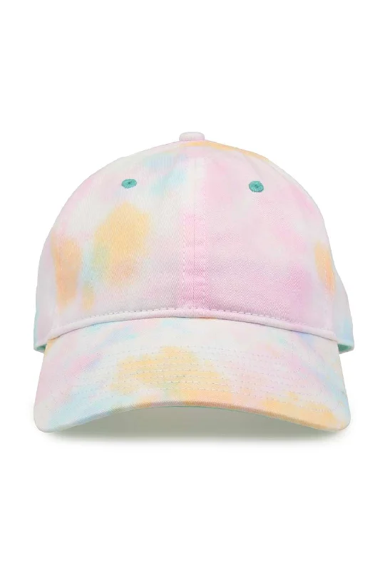 Mens hats with boxy fit-Mens hats with refined look-The Game Mens Tie-Dye Twill Adjustable Hat - Sorbet - Closeout