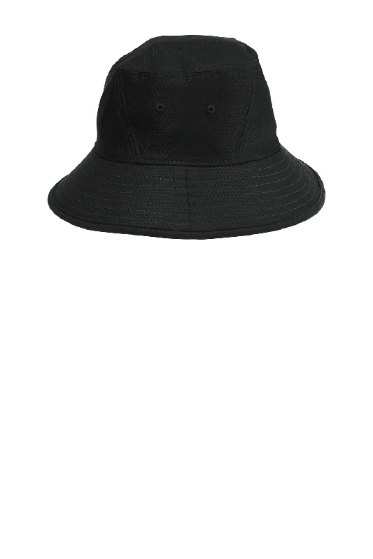 Bucket hats with designs-Wool hats for fall-New Era Mens Hex Era Moisture Wicking Bucket Hat - Black