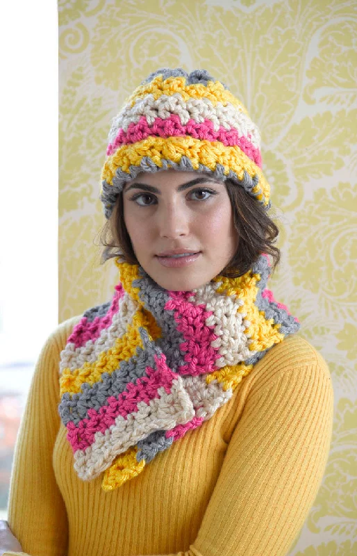 Beanies & headbands for new vibes-Montmartre Hat and Scarf (Crochet)