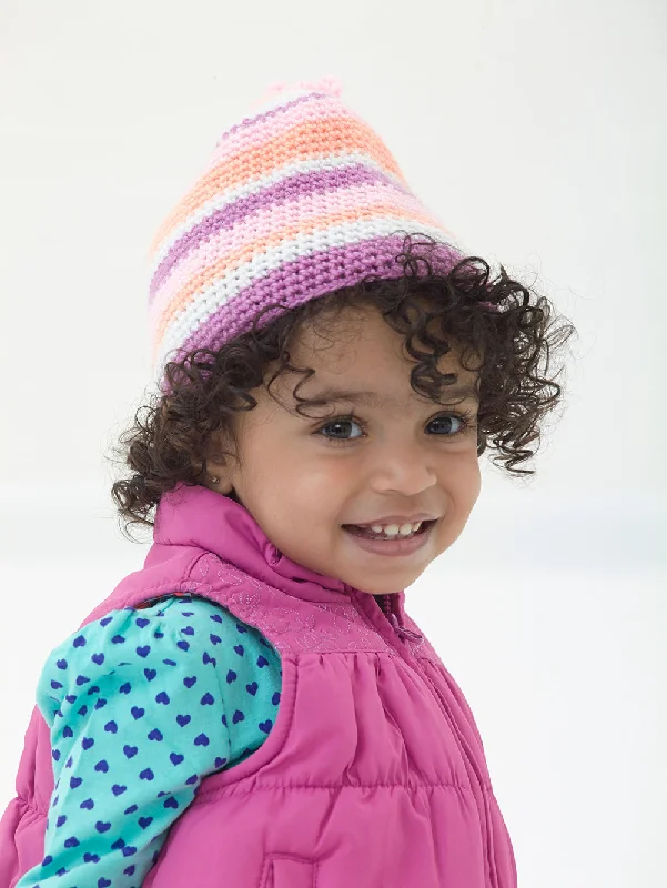 Beanies & headbands for pom-pom fun-Candy Color Cap Pattern (Crochet)