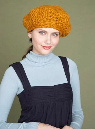 Beanies & headbands for baseball gear-Oversized Beret Pattern (Crochet)