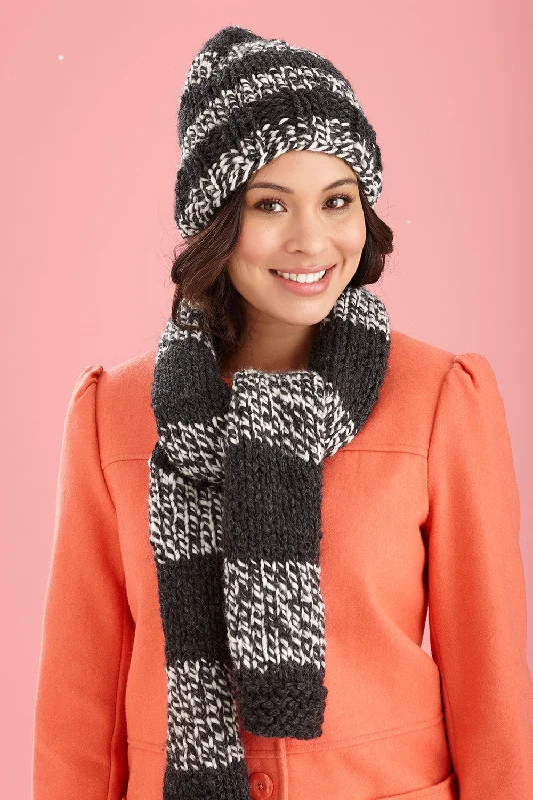 Beanies & headbands for night vibes-Collegiate Hat and Scarf (Knit) - Version 2