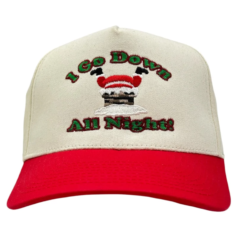 Beanies & headbands for all fits-I GO DOWN ALL NIGHT Christmas Party Hat