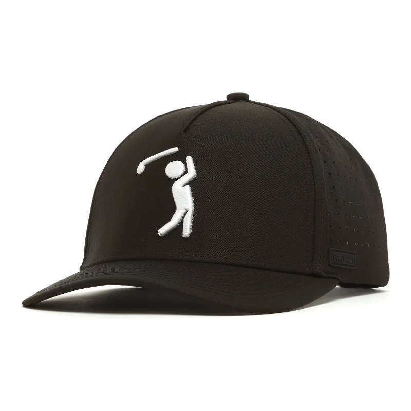 Beanies & headbands for swap outs-Bogeyman Black - Performance Golf Hat - Snapback