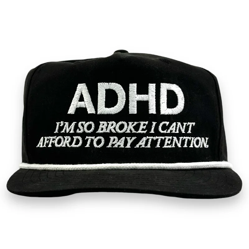 Beanies & headbands for help days-ADHD IM SO BROKE HAT CUSTOM EMBROIDERY