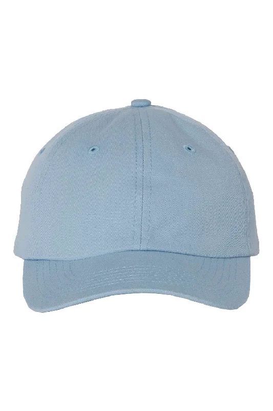 Mens hats with sweat-free lining-Mens hats with bubble print-Valucap Mens Small Fit Bio-Washed Adjustable Dad Hat - Baby Blue