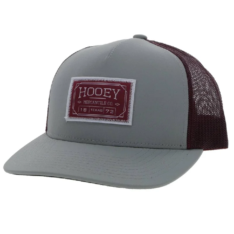 Beanies & headbands for hoodie vibes-"Doc" Grey/Maroon Snapback Hat