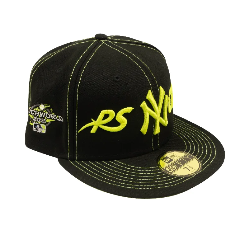 Baseball caps work uniform-Baseball caps work uniform-Baseball Caps for Fan Meetups-PSYCHWORLD Black  York Yankees Yellow Baseball Cap