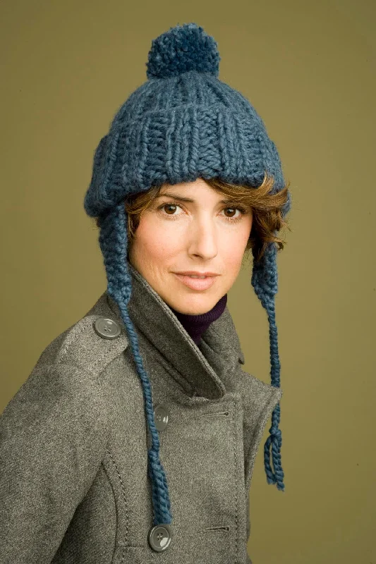 Beanies & headbands for hot sellers-Ribbed Earflap Hat Pattern (Knit)