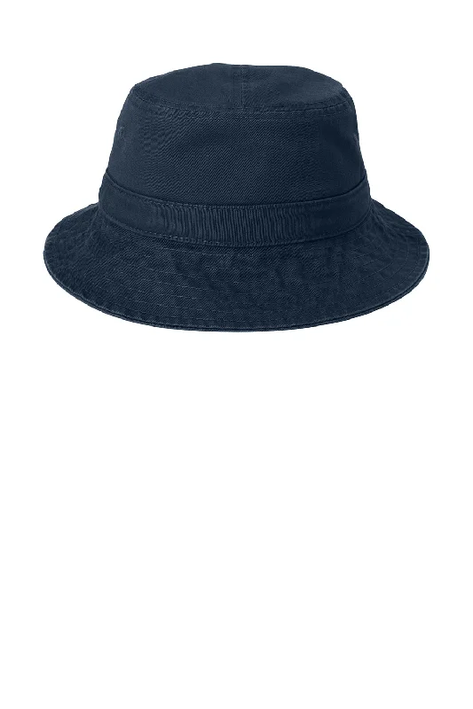 Bucket hats styling-Wool hats for pet luxury-Port Authority Mens Bucket Hat - Navy Blue