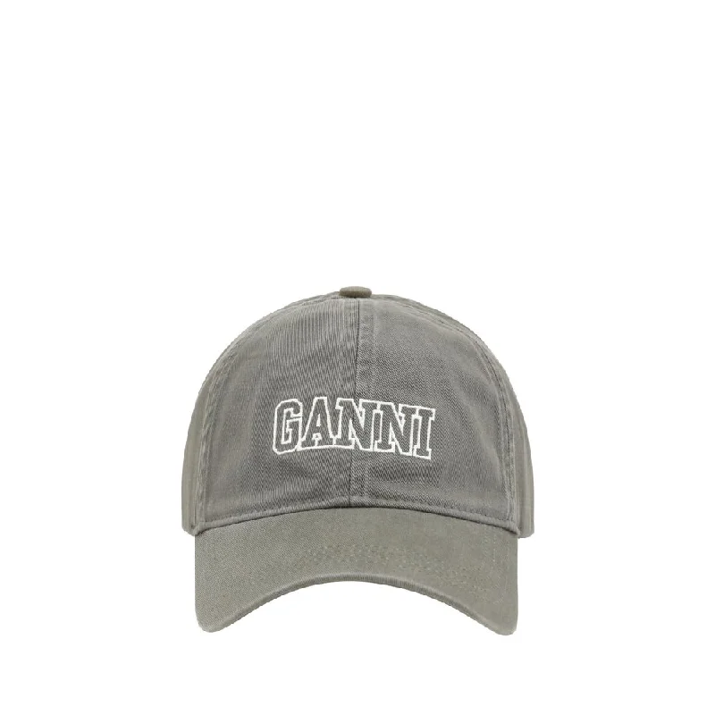 Baseball caps muted tones-Baseball caps muted tones-Baseball Caps with High Brims-Ganni Baseball Women's Hat