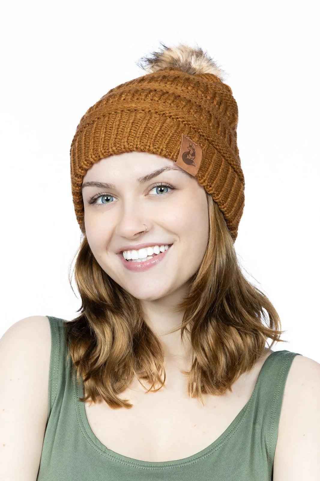 Beanies & headbands for all weather-Sequoia Ribbed Knit Hat with Pom