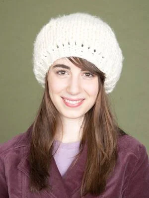 Beanies & headbands for flower patterns-Oversized Beret Pattern (Knit)