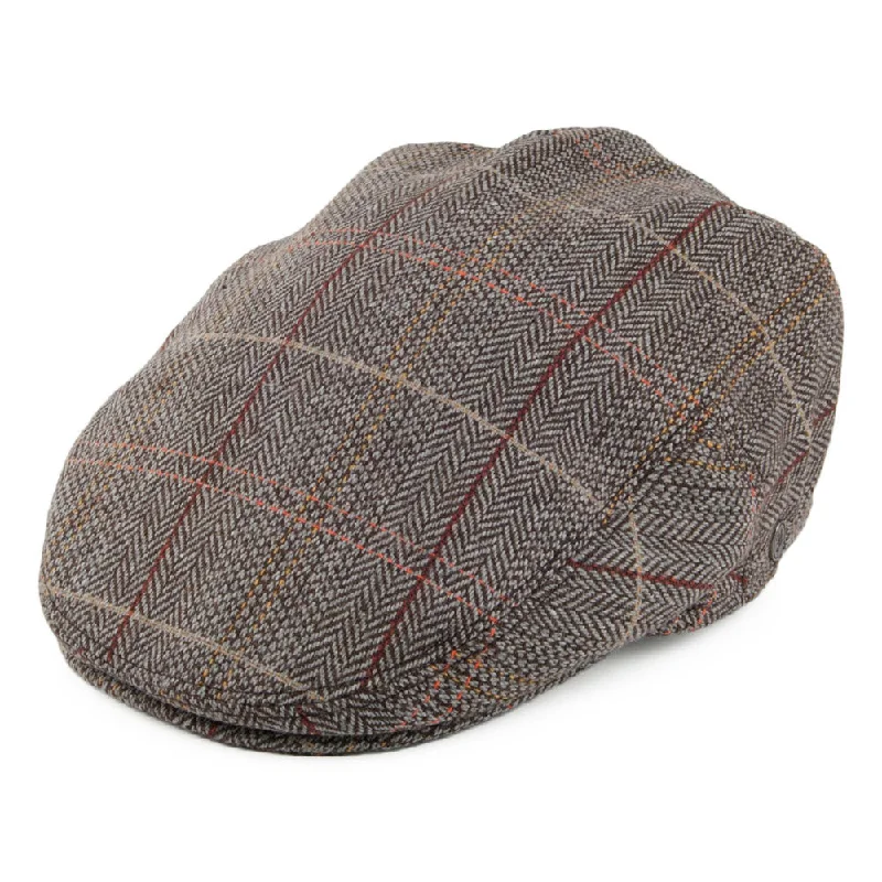 Beanies & headbands for spring vibes-Hats Tweed Flat Cap Brown-Grey Wholesale Pack