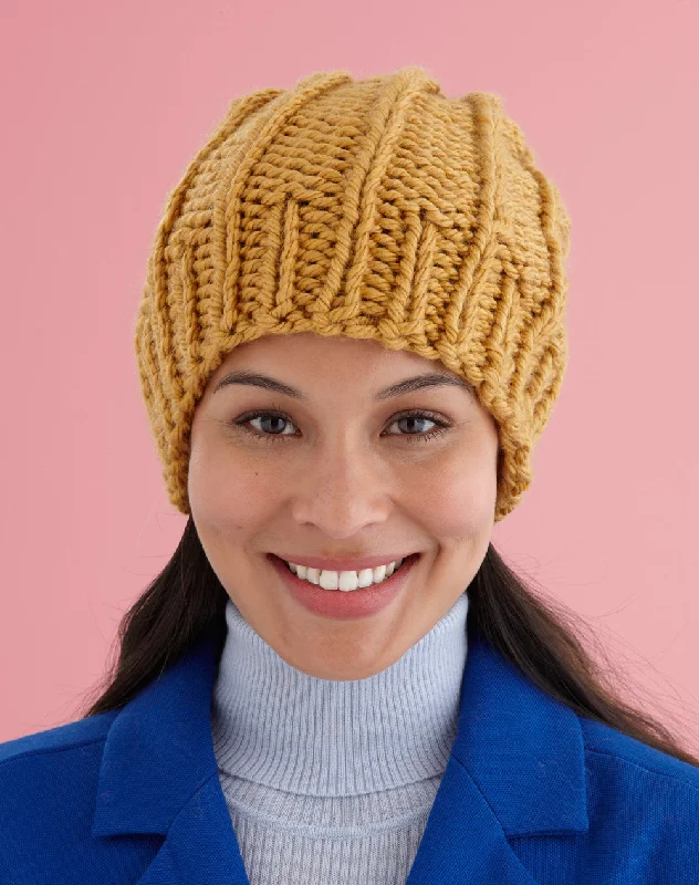 Beanies & headbands for birthday treats-Easy Rib Knit Hat Pattern