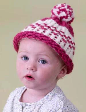 Beanies & headbands for earth fans-Knifty Knitter Fair Isle Cap Pattern (Knit)