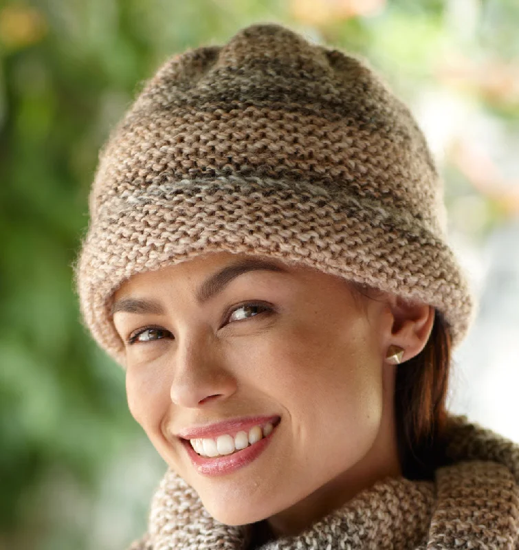 Beanies & headbands for breezy days-Caramel Swirl Hat (Knit) - Version 1