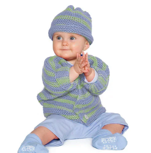 Beanies & headbands for brand wear-Seven Seas Baby Set Pattern (Knit)