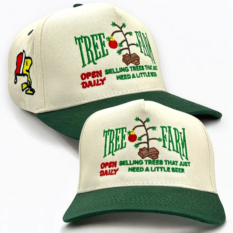 Beanies & headbands for show styles-Tree Farm Embroidery Hat