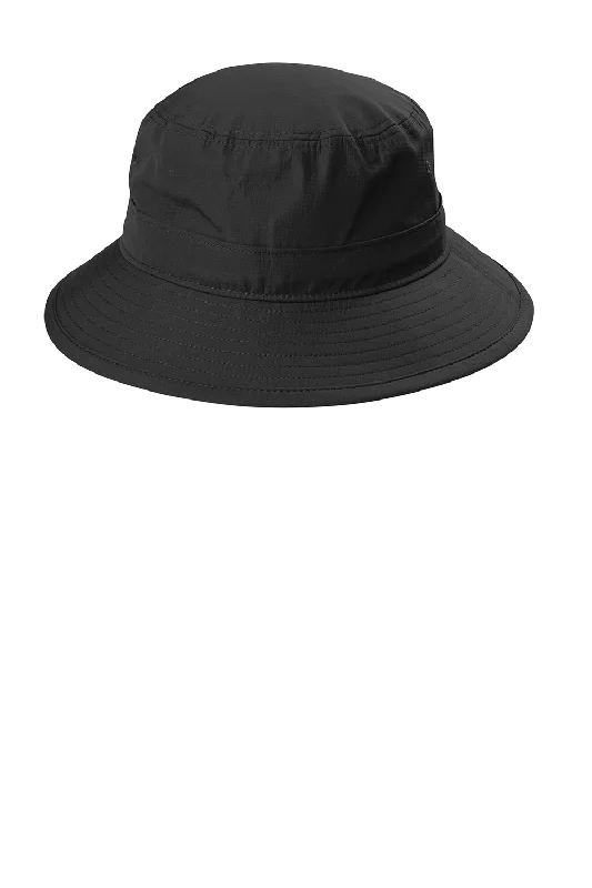 Bucket hats sold out-Wool hats for pet assortments-Port Authority Mens Moisture Wicking Bucket Hat - Black