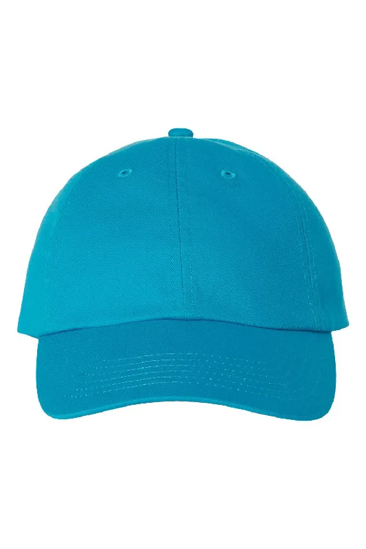 Mens hats for speed workouts-Mens hats for nature hikes-Valucap Mens Adult Bio-Washed Classic Adjustable Dad Hat - Neon Blue