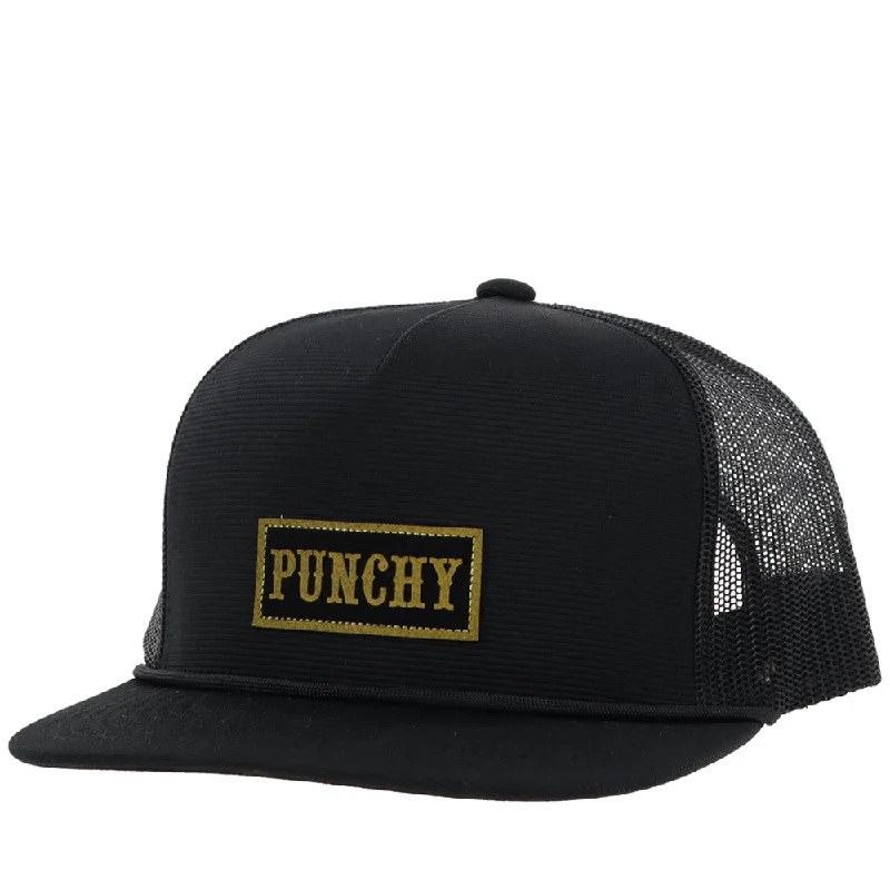 Beanies & headbands for ad gear-"Punchy" Hat Black w/Gold Patch