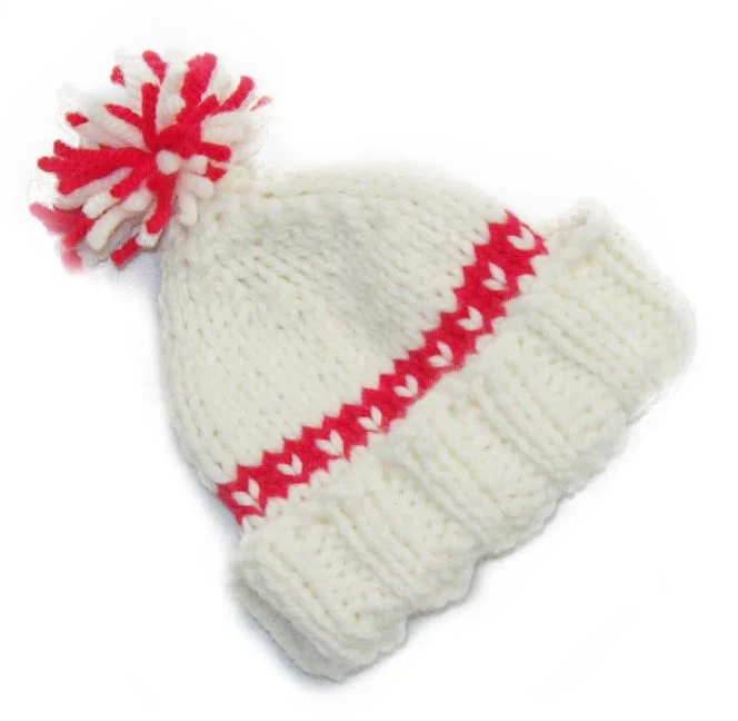 Beanies & headbands for ad gear-Queen of Hearts Preemie Newborn Hat Pattern (Knit)