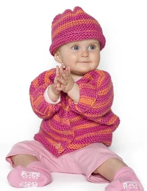 Beanies & headbands for sharp edges-Bubblegum Baby Set (Knit) - Version 1