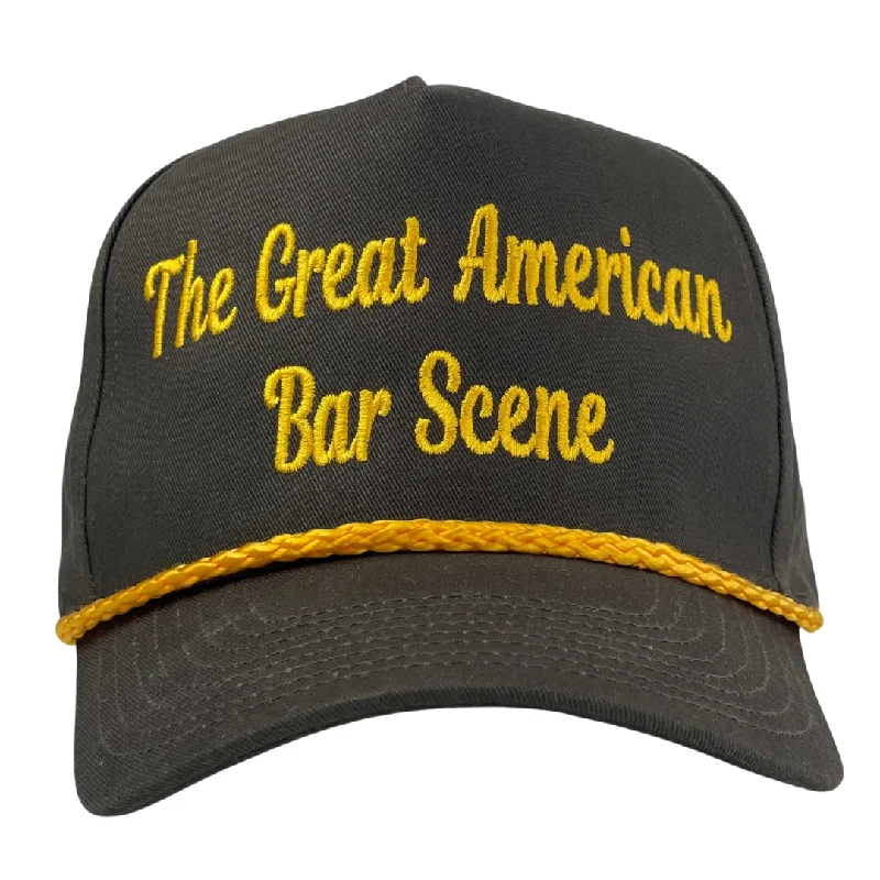 Beanies & headbands for slipper cozies-The Great American Bar Scene Green/Yellow Custom Embroidered Snapback