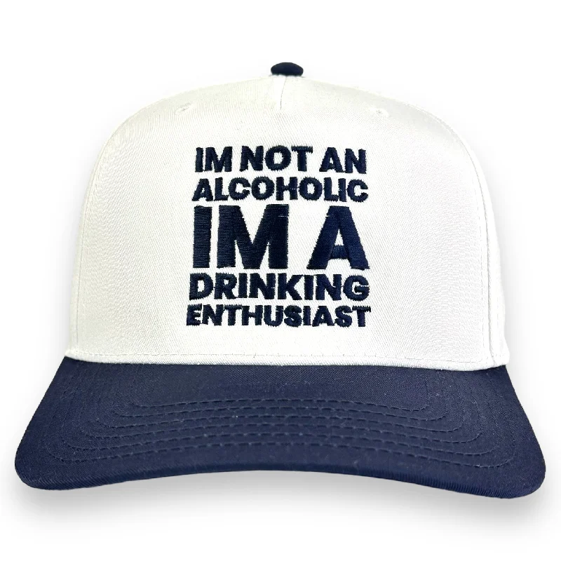 Beanies & headbands for pack fits-I'M NOT AN ALCOHOLIC I'M A DRINKING ENTHUSIAST HAT Custom Embroidered